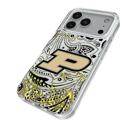 Purdue University Boilermakers Paisley Glitter Phone Case for Apple iPhone