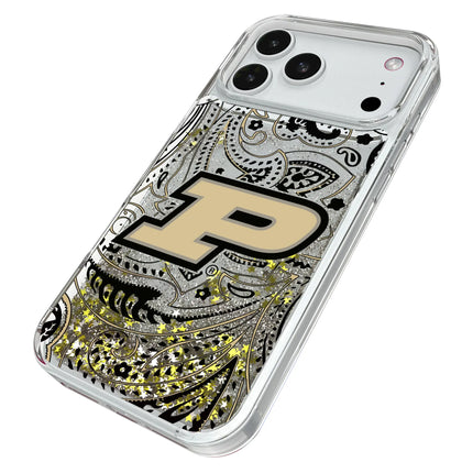 Purdue University Boilermakers Paisley Glitter Phone Case for Apple iPhone