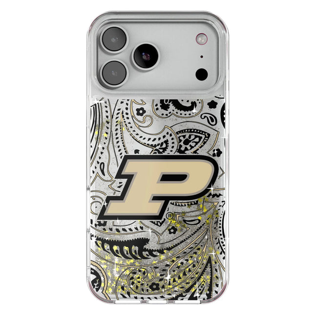 Purdue University Boilermakers Paisley Glitter Phone Case for Apple iPhone