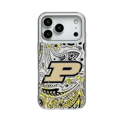 Purdue University Boilermakers Paisley Glitter Phone Case for Apple iPhone
