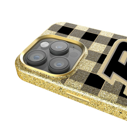 Purdue University Boilermakers Plaid Bling Phone Case for Apple iPhone