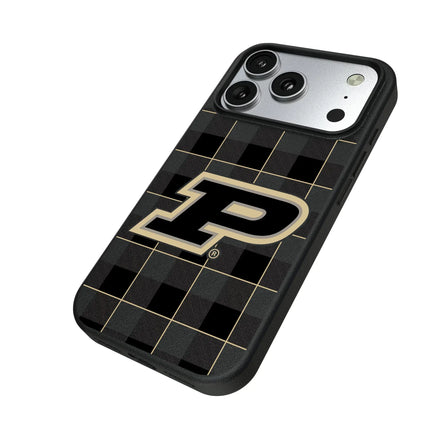 Purdue University Boilermakers Plaid MagSafe Compatible Phone Case for Apple iPhone