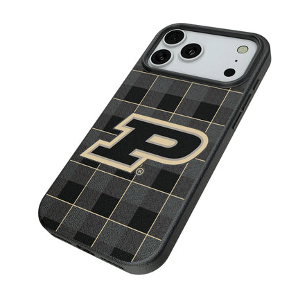 Purdue University Boilermakers Plaid MagSafe Compatible Phone Case for Apple iPhone