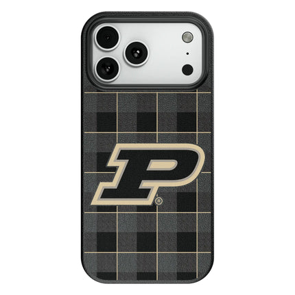 Purdue University Boilermakers Plaid MagSafe Compatible Phone Case for Apple iPhone