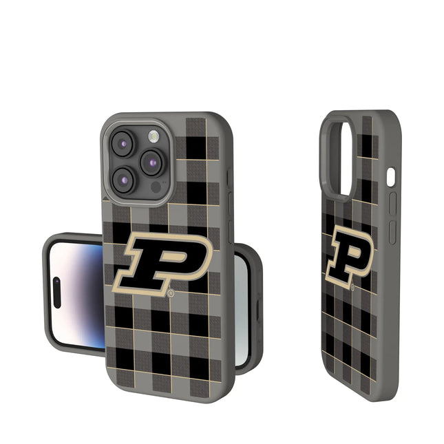 Purdue University Boilermakers Plaid Soft Touch Phone Case for Apple iPhone