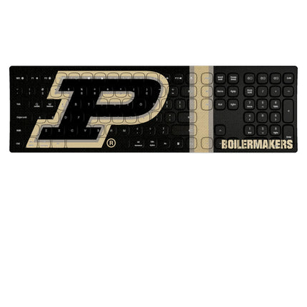 Purdue University Boilermakers Stripe Curved Wireless Keyboard