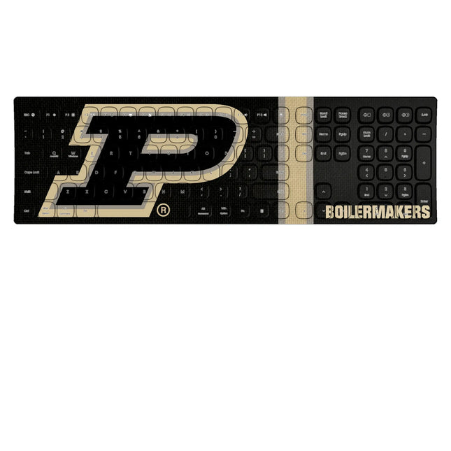 Purdue University Boilermakers Stripe Curved Wireless Keyboard