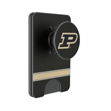 Purdue University Boilermakers Stripe PopSockets MagSafe-Compatible PopWallet+