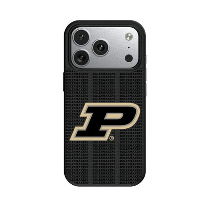 Purdue University Boilermakers Text Backdrop MagSafe Compatible Phone Case for Apple iPhone