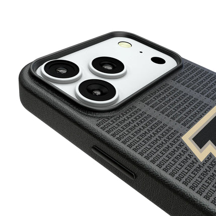 Purdue University Boilermakers Text Backdrop MagSafe Compatible Phone Case for Apple iPhone