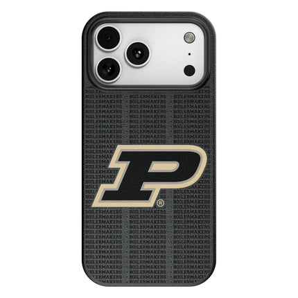 Purdue University Boilermakers Text Backdrop MagSafe Compatible Phone Case for Apple iPhone