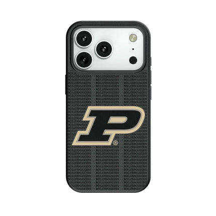 Purdue University Boilermakers Text Backdrop MagSafe Compatible Phone Case for Apple iPhone