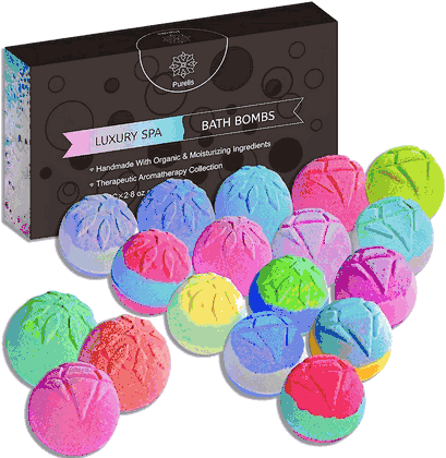 Purelis Luxury Bath Bomb Gift Set - 18 Pieces