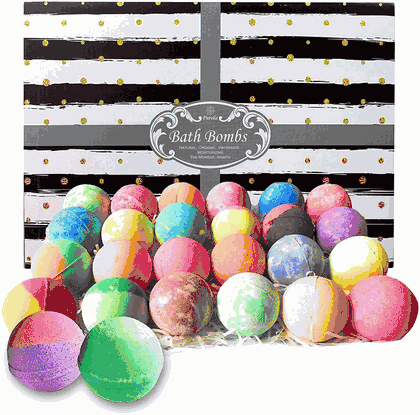 Purelis Luxury Bath Bombs Gift Set - 24 Pieces