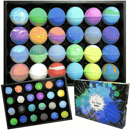Purelis Men's Bath Bomb Gift Set - 24 Pieces