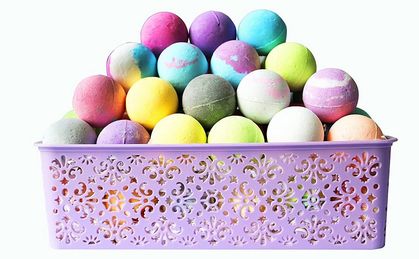 Purelis Moisturizing Bath Bombs Gift Basket - 40 Pieces