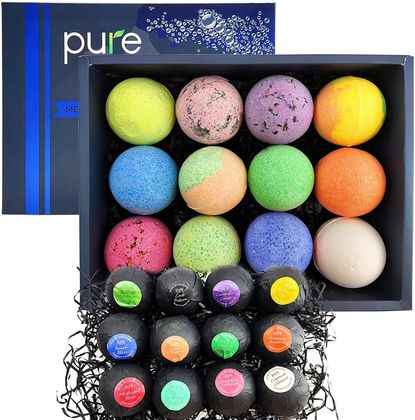 Purelis Organic Men's Bath Bomb Gift Set - 12 Pieces