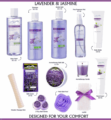 Purelis XL Lavender & Jasmine Spa Gift Basket