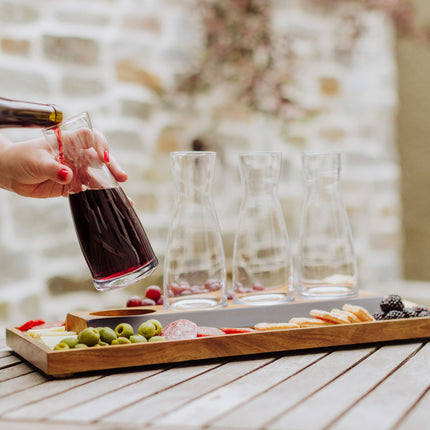 Cava Wine Tasting Kit with 4 Glass Carafes