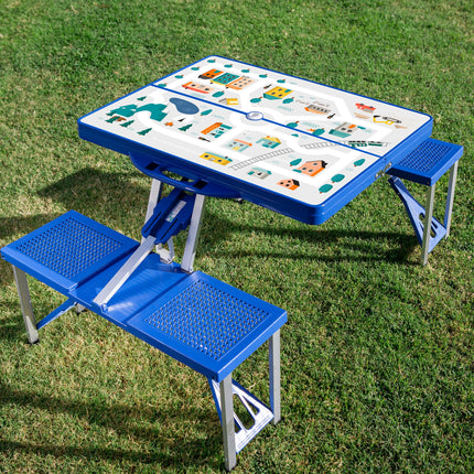 Picnic Table Portable Folding Table with Seats