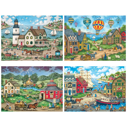 Hometown Gallery - 500 Piece Jigsaw Puzzles 4 Pack