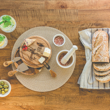 Ratatouille - Acacia Brie Cheese Cutting Board & Tools Set