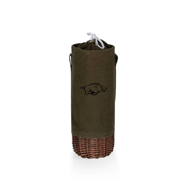 Arkansas Razorbacks Malbec Insulated Canvas Wine Bottle Basket