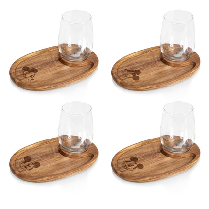 Mickey Mouse - Wine Appetizer Plate Set Of 4