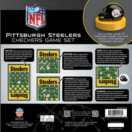 Pittsburgh Steelers Checkers Board Game