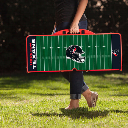 Houston Texans Football Field - Picnic Table Portable Folding Table with Seats