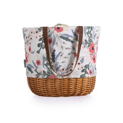 Coronado Canvas and Willow Basket Tote
