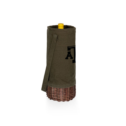 Texas A&M Aggies Malbec Insulated Canvas and Willow Wine Bottle Basket