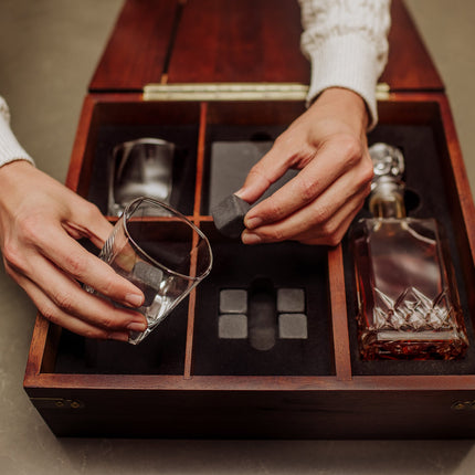 Whiskey Box Gift Set with Decanter