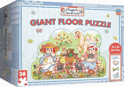 Raggedy Ann & Andy 36 Piece Shaped Floor Puzzle