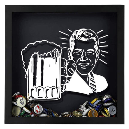 Retro Craft Beer Cap Shadow Box