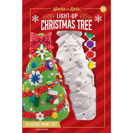 Light-Up Christmas Tree - 10" Plaster Paint Kit