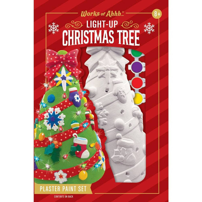 Light-Up Christmas Tree - 10" Plaster Paint Kit