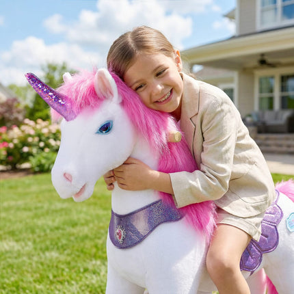 Model Y® Unicorn Ride-On Toy Age 4–7 – Pink/Purple