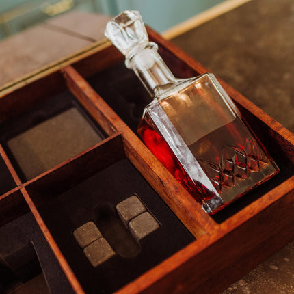 Whiskey Box Gift Set with Decanter