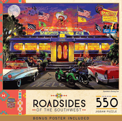 Roadsides of the Southwest - Bandito's Dining Car 550 Piece Puzzle