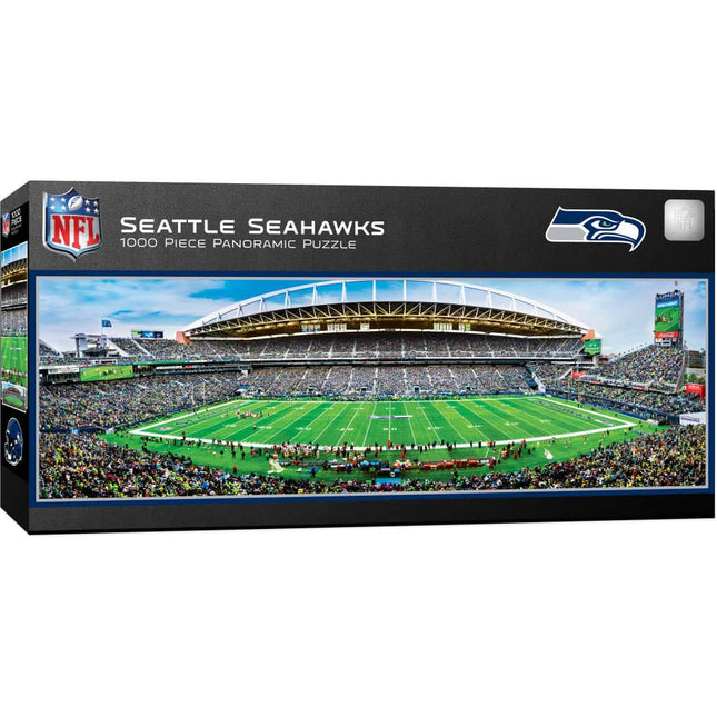 Seattle Seahawks - 1000 Piece Panoramic Jigsaw Puzzle - Center View