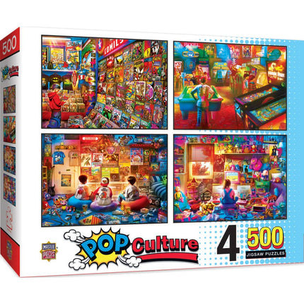 Pop Culture - 500 Piece Jigsaw Puzzles 4 Pack