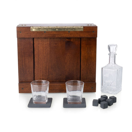 Whiskey Box Gift Set with Decanter