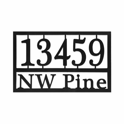 Home Address Plaque - 3 Sizes - Personalized Metal Street Name and House Numbers Sign
