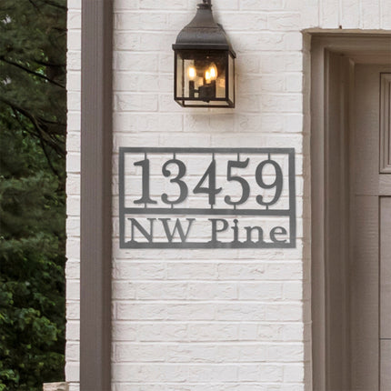 Home Address Plaque - 3 Sizes - Personalized Metal Street Name and House Numbers Sign