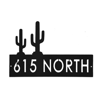 Circular Landscape Address Plaque for House Numbers - 4 Styles