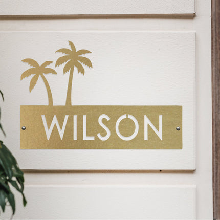 Circular Landscape Address Plaque for House Numbers - 4 Styles