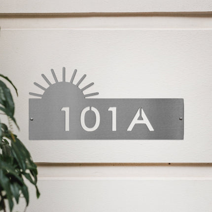 Circular Landscape Address Plaque for House Numbers - 4 Styles