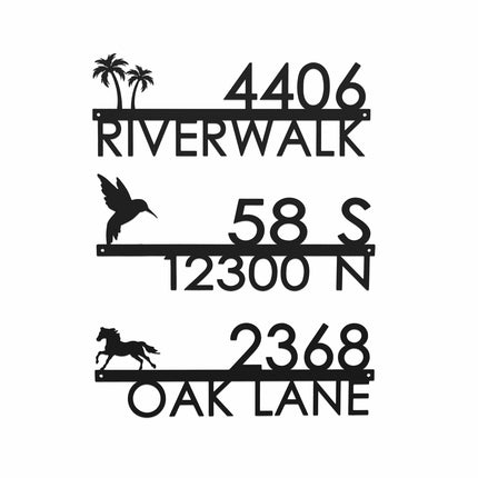 Modern Outdoor House Numbers - 9 Styles