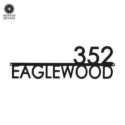 Magnolia Address Plaque - 3 Sizes - Modern Outside House Numbers for Address